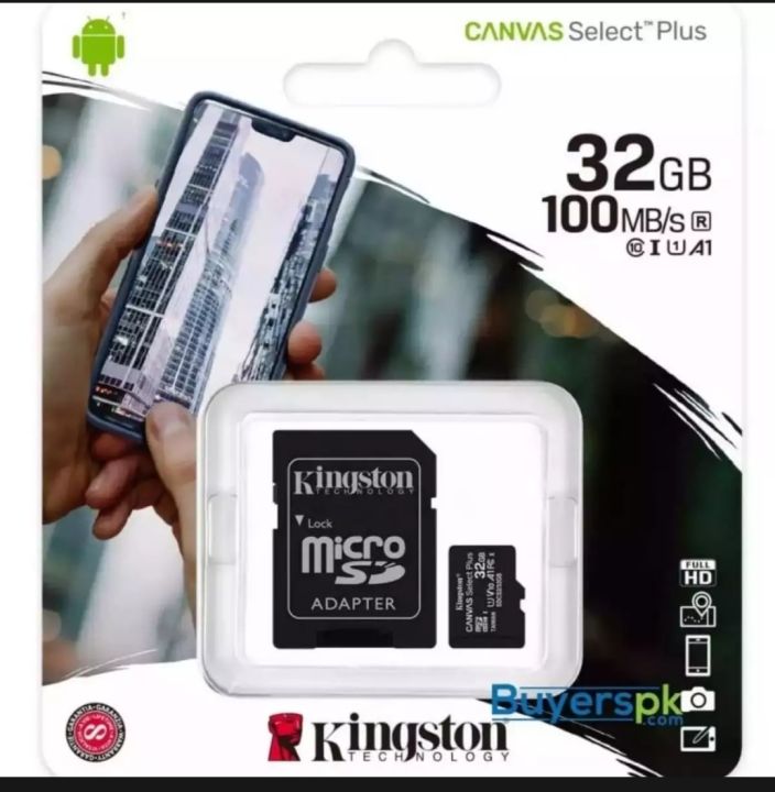 Micro SDHC Flash 32 GB Memory Card - DSLR Supported - Micro SD Card with Jacket Adapter
