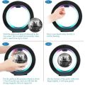 Magnetic levitation ball LED rotating earth floating light O/C shaped bedside lamp novel birthday gift. 