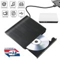 USB 3.0 ultra slim external DVD-RW burner/cd/rewrite/ portable optical drive black and white. 