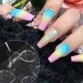 12 Sheets/288pcs Super Sticky Jelly Glue Press-On Nails With Waterproof, Breathable & Traceless DIY Nail Art Glue Stickers. 