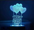 Customised Led 3d Acrylic Lamp | Table Lamp | Happy Birthday | Happy Anniversary | LED Trophy | LED Photo | LED Islamic Calligraphy. 