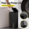 Compact 10-liter plastic trash can suitable for bathroom, toilet, bedroom, and living room.. 