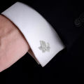 New Tide Alloy Leaf Men's Cufflinks Simple Maple Leaf Metal Sleeve Studs Button Retro Solid Shirt Button Dress Accessories. 