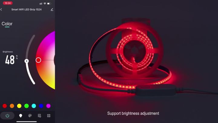 DC5V Smart WiFi COB LED Strip Light 1M 3M 5M Lamp Linear Dimmable Tape Work With Tuya Alexa  Home COB RGB Lights TV Decor lightify
