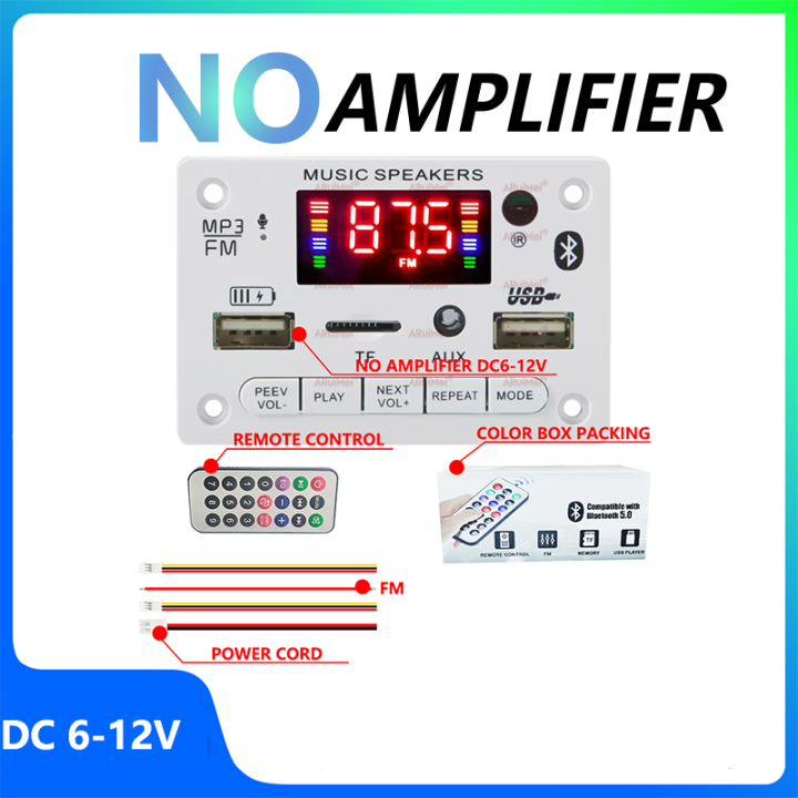 Without%20an%20amplifier%20Bluetooth%205.3%20Decoder%20Board%20DIY%20Microphone%20FM%20Radio%20TF%20USB%20Car%20Audio%20Music%20Player%20Speakers%20Volume%20Control%20-%20Image%207