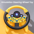 Infant Shining Eletric Simulation Steering Wheel Toy with Light Sound Kids Early Educational Stroller Steering Wheel Vocal Toys. 