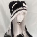 Women’s Gothic Harajuku Punk Lolita Y2K Spicy Girls Original Subculture Bear Hat Cute Little Bone Cross Star Wings Wool Hats.