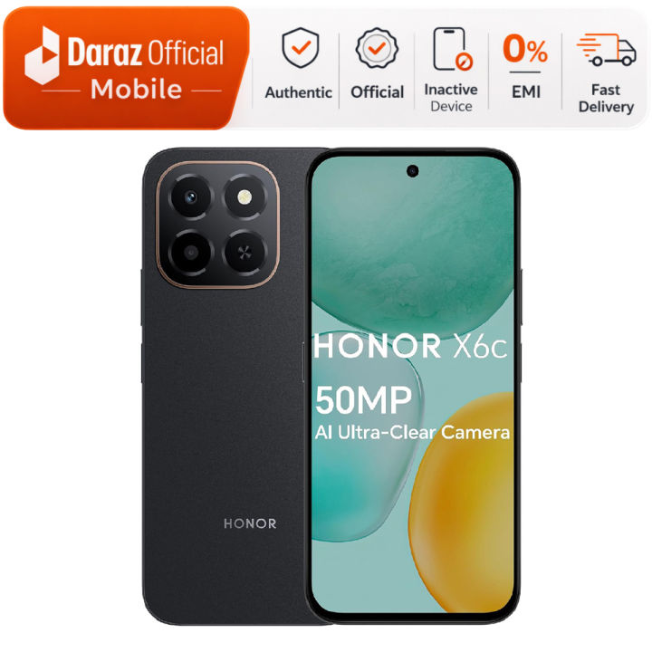 HONOR X6c 6/128GB | 5300mAh & 35W Large Battery | Official