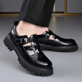 Men's Comfortable Sandals 2026 New Summer Wear Leather High-end Brand Hollow Hole Height Increased By 5cm Sandal Shoes. 