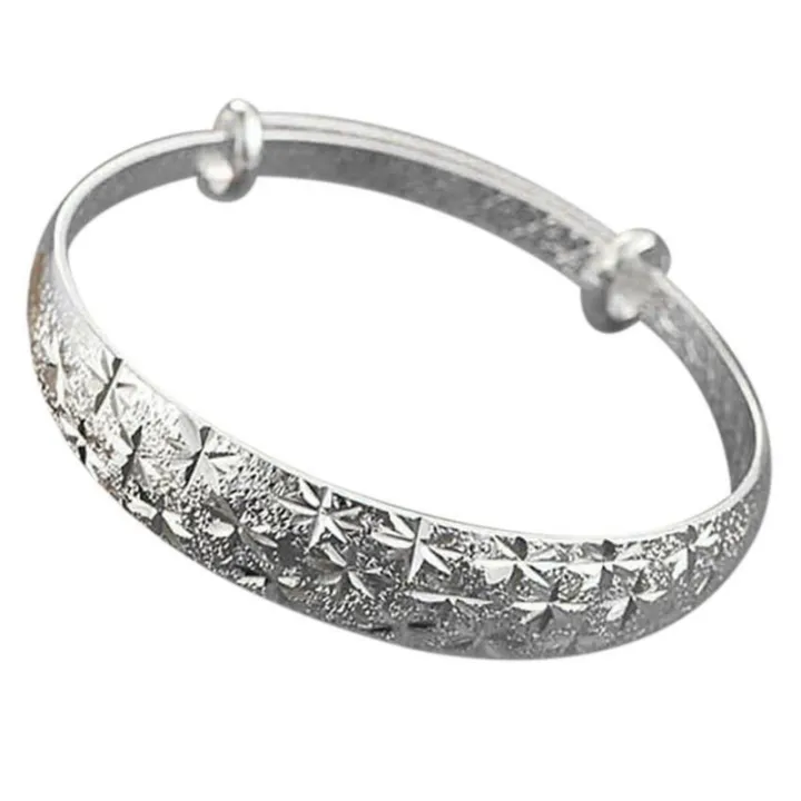 Classic%20Fashion%20Silver%20Color%20Adjustable%20Round%20Bangle%20Women%20Plated%20Bracelet%20Tibetan%20Carved%20Cuff%20Bangles%20Wedding%20Party%20Accessories%20-%20Image%204