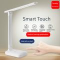 LED Touch Switch White Folding Desk Lamp Bedroom Bedside Study Reading Eye Care Night Lamp USB Plug-in Dimmable White Desk Lamp. 