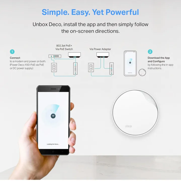 TP-Link%20Deco%20X50-PoE%20AX3000%20PoE%20Mesh%20WiFi%20System%20-%20Ceiling/Wall-Mountable%20WiFi%206%20Mesh,%20Replacing%20WiFi%20Router,%20Access%20Point%20and%20Range%20Extender,%20PoE-Powered,%202%20x%202.5G%20Ports%20-%20Image%206