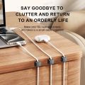 1/6/12Pcs Magnetic Cable Holder Self Adhesive Cord Clip Smooth Pulling Charging Cable Keeper Wire Clip for Car/Home/Office. 