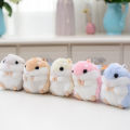 Fluffy Hamster Doll Plush Toys Keychain Pendant Women Girl Faux Fur Pompom Key Ring Trinkets Handbag Backpack School Bag Pendant. 
