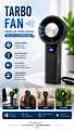 Handheld Fan High-Speed Portable Turbofan USB Rechargeable Electric Fan with Digital Display Support 120-Speeds Infinitely Adjustable for Camping Travel Home Office Multicolor. 