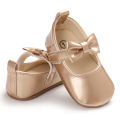 Golden Newborn Baby Baptism Walking Shoes Elegant And Noble Gold Princess Shoes Comfortable Soft Soles Non-slip Walking Shoes. 