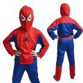 New Spiderman Superman Batman Children Clothing Set Fashion Cosplay Costume Pajamas Set Top+Pent+Mask. 
