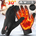 Winter Warm Cycling Gloves Bicycle Warm Touchscreen Full Finger Glove Waterproof Outdoor Bike Skiing Fishing Motorcycle Riding. 
