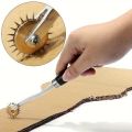 1pc/2pcs Stainless Steel Paper Leather Gear Teeth Scribing Wheel for Overstitch Marking Spacing in Leather Craft and Sewing. 