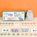 Children Wooden Puzzle Football Mathematics Addition Subtraction Teaching Aids Kids Early Education Puzzle Board Games Toys. 