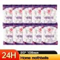 10bags Moth Balls Insect Camphor Wardrobe Removal Moth-proofing Natural Camphor Ball Drawer Deodorizer Mothball Naphthalene. 