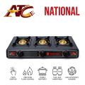Non-Stick 3 Burner Gas Cooker Cosmo Burner. 
