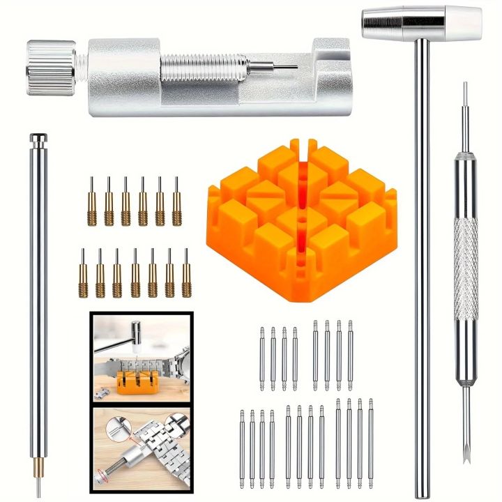 41pcs/set Watch Link , Watch Band Tool Kit, Watch Link Remover, 20pcs Spring Bars, 13pcs Spare Needl, Ideal Choice for s