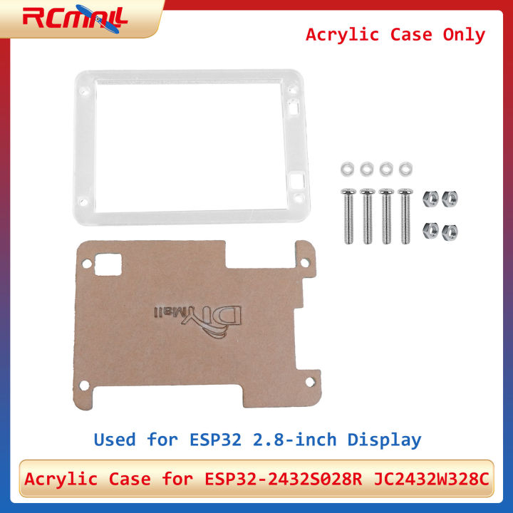 RCmall ESP32-2432S028R Acrylic Case for 2.8-inch Display ESP32 2.8inch ...