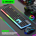 GTX350 Gaming Keyboard Mouse Combos Computer Laptop Backlight Gamer Kit LED Wired Usb Keyboard GTX350 Set-Black. 