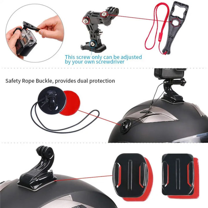 Motorcycle%20Helmet%20Mount%20Holder%20Accessories%20Kit%20for%20%20Hero%2013%2012%2011%2010%209%208%20Insta360%20AKASO%20SJCAM%20SJ4000%20%20Osmo%20Action%20Camera%20-%20Image%205