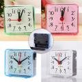 Bedside Small Alarm Clock Quartz Battery Square Candy Color Student Bedroom Alarm Clock Wake Up With Beeping Sound home decoration item. 