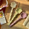 Ceramic Star Shaped Spoon Twisted Spoon Cute Long Handled Cream Design Coffee Stirring Spoon.