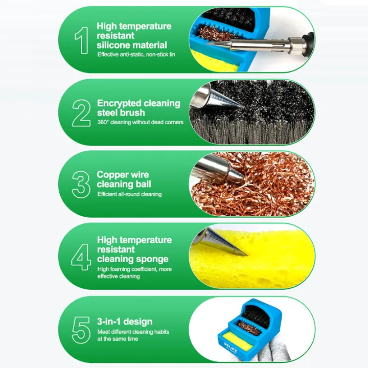 RELIFE%20RL-599C%20Solder%20Tip%20Cleaner%203-IN-1%20Steel%20Brush/Copper%20Wire%20Ball/Sponge%20Welding%20Soldering%20Iron%20Tips%20Cleaning%20Tools%20-%20Image%206