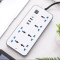 GKK Smart Universal Extension Board Multi Power Plug With 6 Power Sockets + 3 USB Ports Plug + 1 Type C For Electronics Mobile Charging Adapter With 1.8 Meter Heavy Duty Copper Wire White, Mobile Extension, USB Extension board, Extension Lead. 