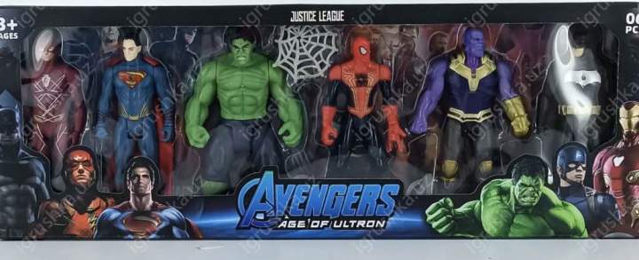 Superheroes Set Avengers Justice League, 5 Figures, 3+