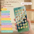Baby Simulation Mobile Phone Toy Screen Music Early Educational Toys Learning Vocal English Mobile Vocal Toy Model Children Gift. 