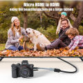 Micro HDMI Cable to HDMI 4K 60Hz Short HDMI to Micro HDMI adapter Cable for Gopro Hero Tablet Camera portable Screen Laptop. 