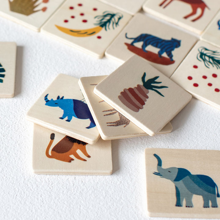 32pcs Memory Matching Games Wooden Memory Game For Kids Educational ...