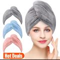 Magic Microfiber Hair Towel Fast Drying Dryer Towel Women Wrap Head Absorption Water Bath Hat. 