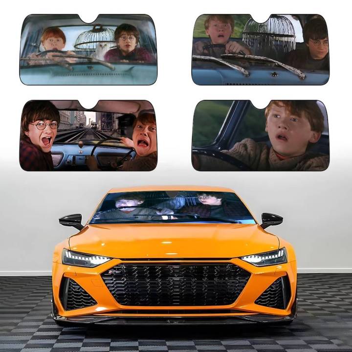 I-HarryS Movie Y-PotterS Drive Car SunShade Windshield Cover UV Protection Auto Visor Accessories For Cars