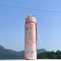 750ml Dinosaur Water Bottle For Kids Water Sippy Cup With Silicone Straw Leakproof Plastic Water Bottles Summer Kids Water Cup.