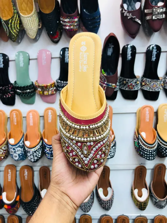 Ladies%20Pakistani%20Design%20Nagra%20Juttie%20Flat%20Sandal%20-%20Flat%20Half%20Nagra%20Shoes%20-%20Image%203