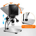 7 Inch 1080P LCD Digital Microscope 50X-1200X Soldering Electronics Microscopes With LED Lights Support PC Computer  tools. 