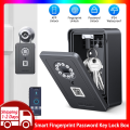 Smart Key Safe Box Fingerprint Storage Lock Key 6 Digital Password Code Waterproof Security Lockbox Works with OKLOK. 