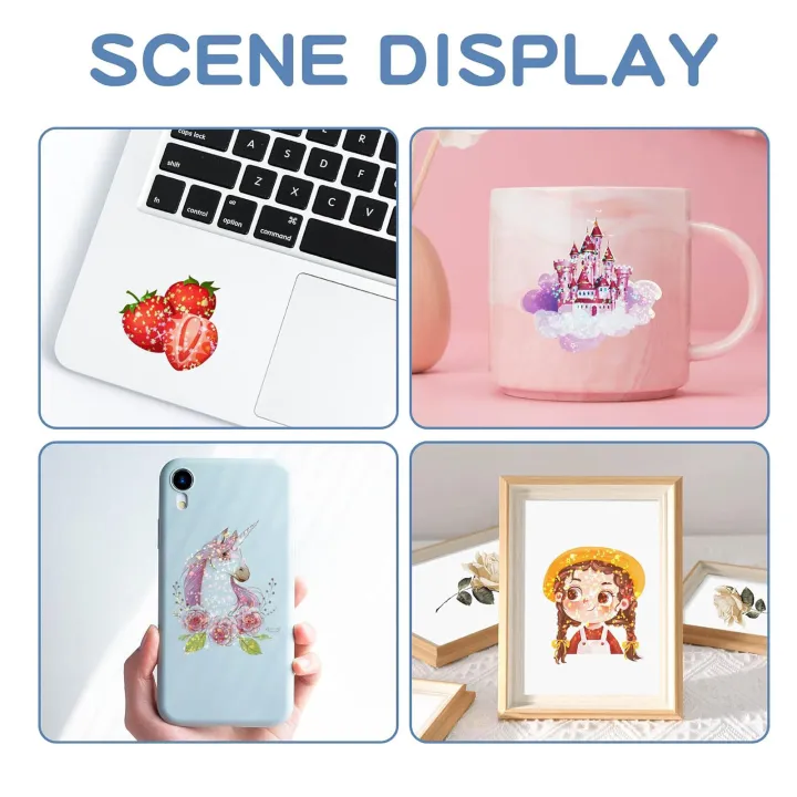 Holographic%20Printable%20Sticker%20Paper%20for%20Inkjet%2010%20Pcs%20%20Vinyl%20Sticker%20Printable%20Paper,%20Waterproof%20Glossy%20Sticker%20Dries%20Quickly%20A4%20-%20Image%206