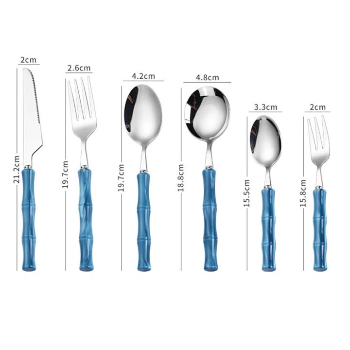 1Pc%20Green%20Imitation%20Bamboo%20Handle%20Knife%20Fork%20Spoon%20Dinnerware%20Cutlery%20Set%20%20Kitchen%20Flatware%20304%20Stainless%20Steel%20Tableware%20Set%20-%20Image%205