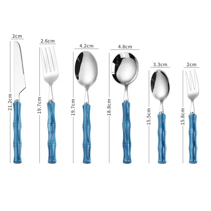 1Pc%20Green%20Imitation%20Bamboo%20Handle%20Knife%20Fork%20Spoon%20Dinnerware%20Cutlery%20Set%20%20Kitchen%20Flatware%20304%20Stainless%20Steel%20Tableware%20Set%20-%20Image%205