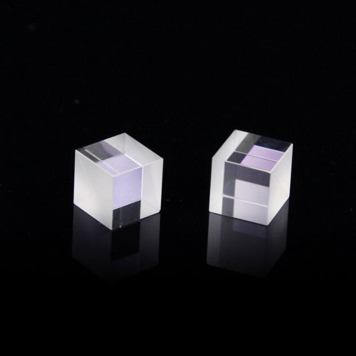 10*10*10mm Optical Glass Cube Beamsplitters Prism: Semi-Reflective and Semi-Transmissive Splitting Prism