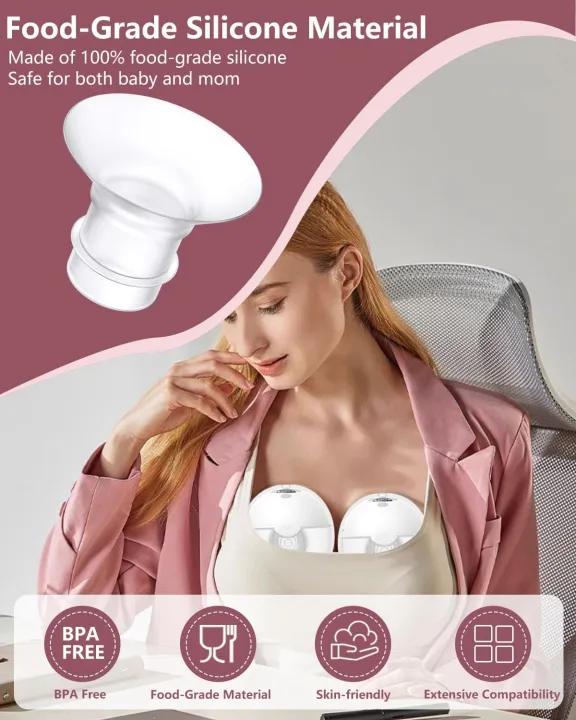 Breast%20Pump%20Flange%20Insert%20Kit%20for%20Momcozy/Spectra%20S1/S2,%20Eufy/Medela/Elvie/Lansinoh/Paruu%20Breast%20Pump%20Wearable%20Pumps%20-%20Image%203