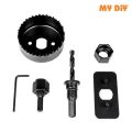 đ ī¸ 16PCS Hole Saw Kit Set â Carbon Steel Round Cutter (19â127mm) Professional Hole Cutter Set | Wood, Metal, Plastic & Drywall Drilling Tool.